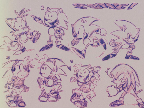 Classic Sonic Sketches Classic Sonic Sketches