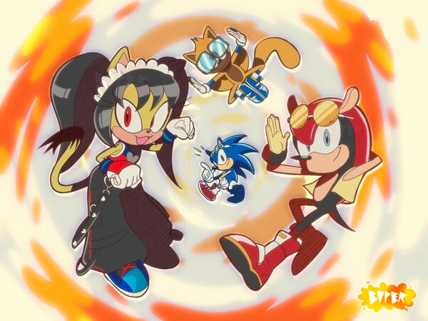 Honey, Mighty and Ray Sonic Riders Designs Honey, Mighty and Ray Sonic Riders Designs