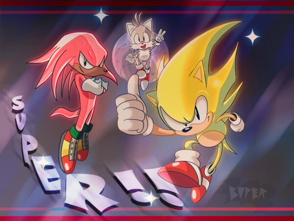 Super Sonic, Tails, & Knuckles Super Sonic, Tails, & Knuckles